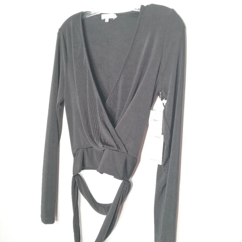 GOOD AMERICAN Shimmer Wrap Top - Image 5