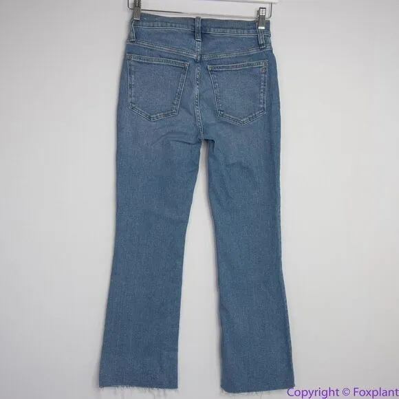 NEW Madewell Kick Out Crop Jeans in Cherryville‎ Wash: Raw-Hem Edition, 24 - Image 6