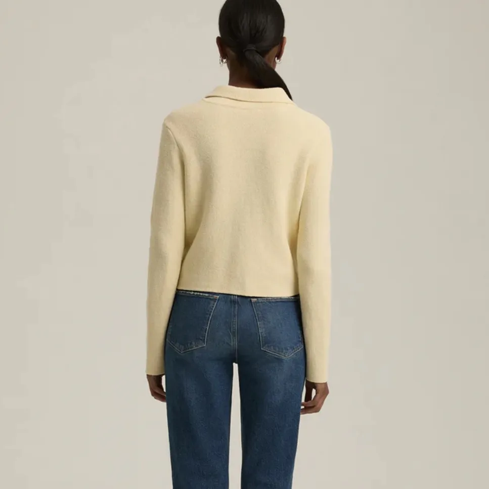 FAVORITE DAUGHTER The Annabel Jacket Moonbeam size L Knit Cardigan Butter Yellow Size L - Image 2