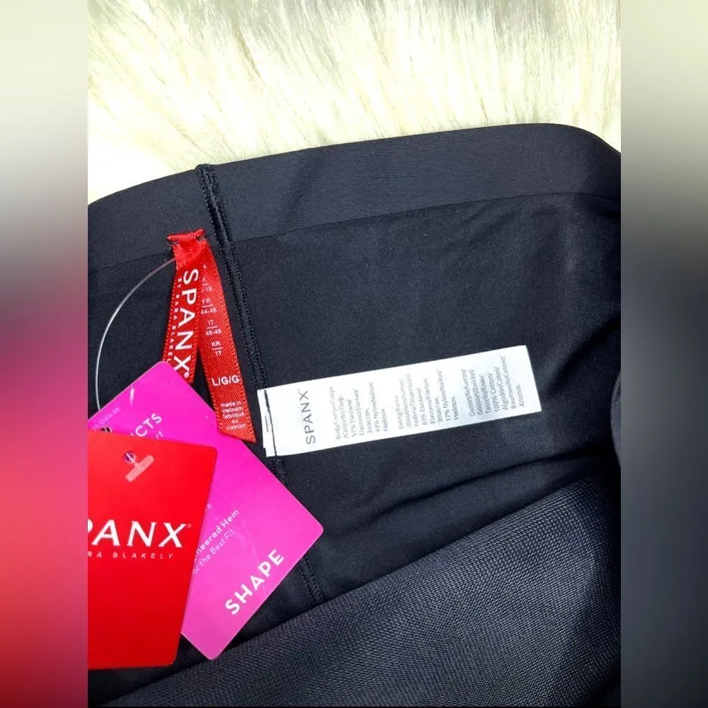 Spanx instincts mid thigh black shorts sz large - Image 2