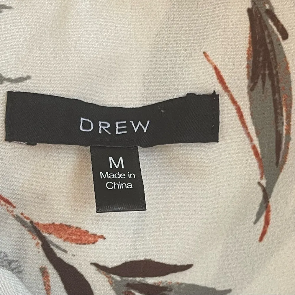 Anthropologie Drew Cream Floral Women’s Blouse Top Shirt long sleeve Size M - Image 10