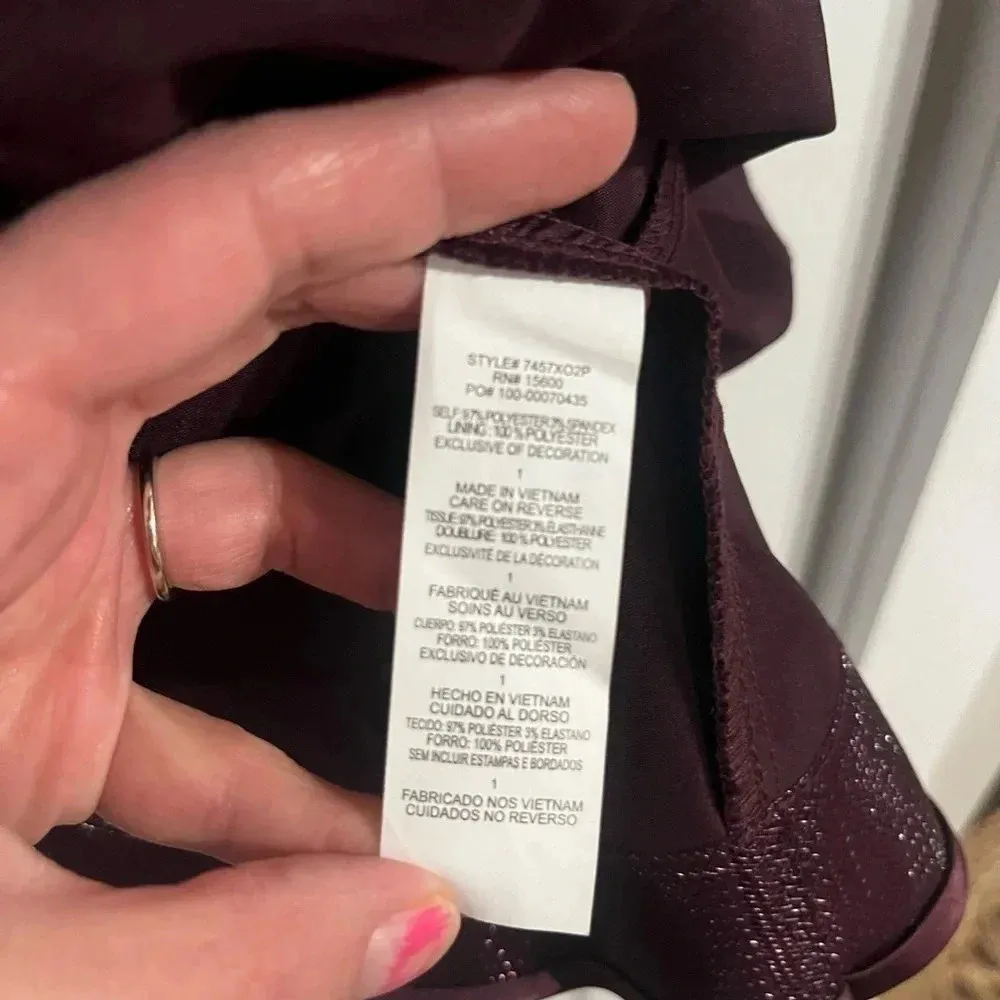 My Michelle size 1 Burgundy Lace Dress formal, homecoming, wedding - Image 6