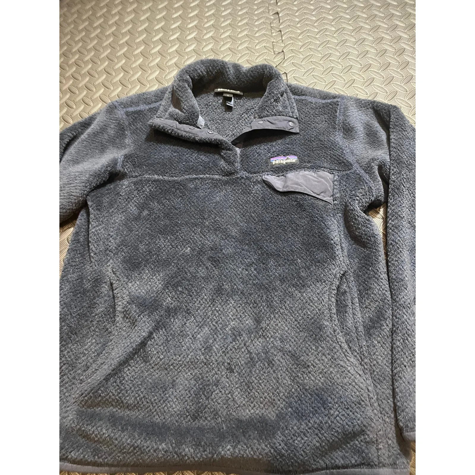 Patagonia Re-Tool Snap-T Fleece Jacket Women Medium Gray Polartec Sherpa Outdoor - Image 2