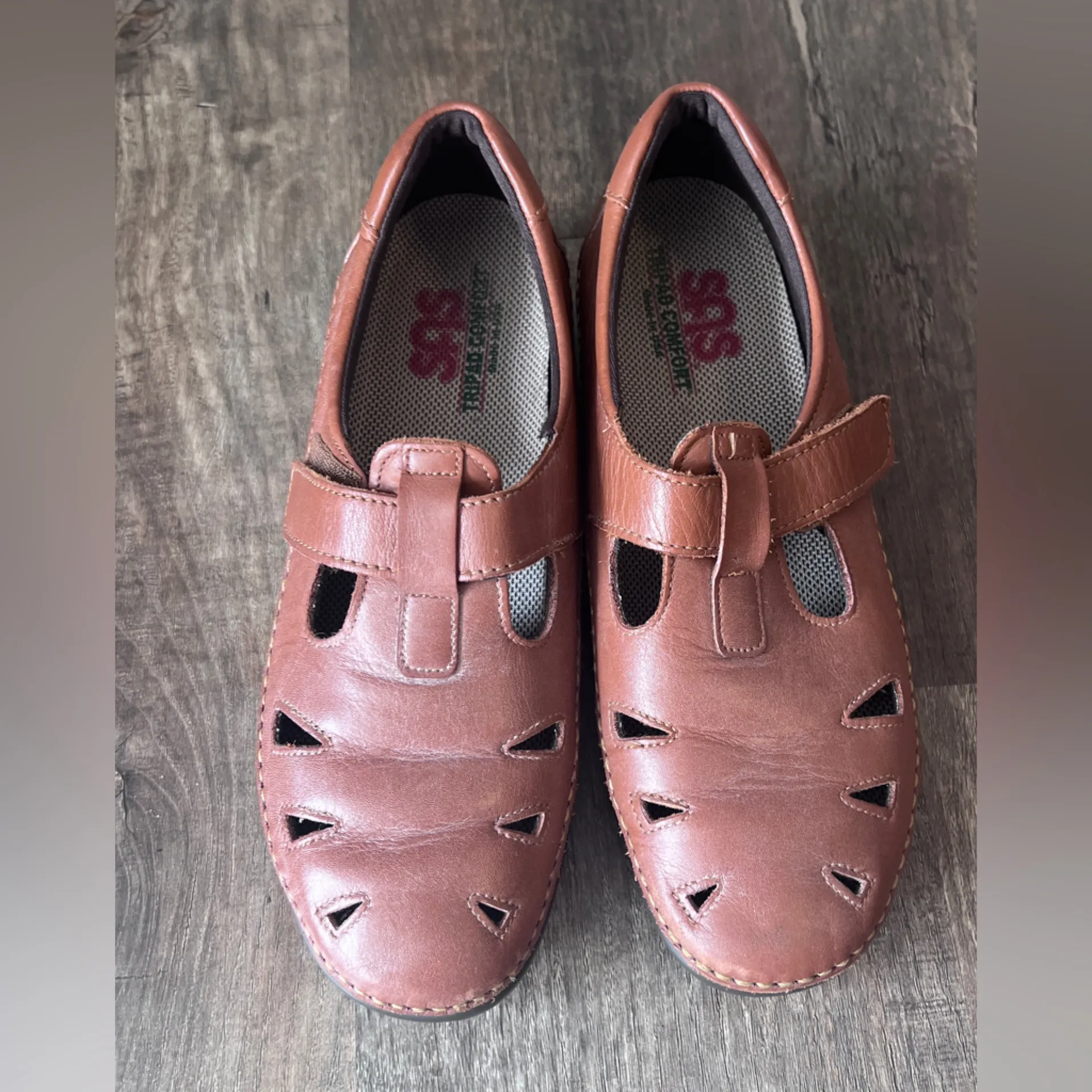 SAS Womens Roamer Shoes Chestnut Brown Leather Mary Jane Loafers Size 9.5 - Image 2