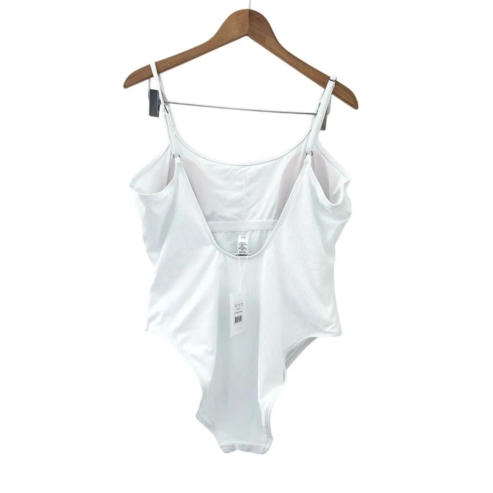 Andie Swim The Laguna Ribbed One Piece in White XS NWT - Image 4