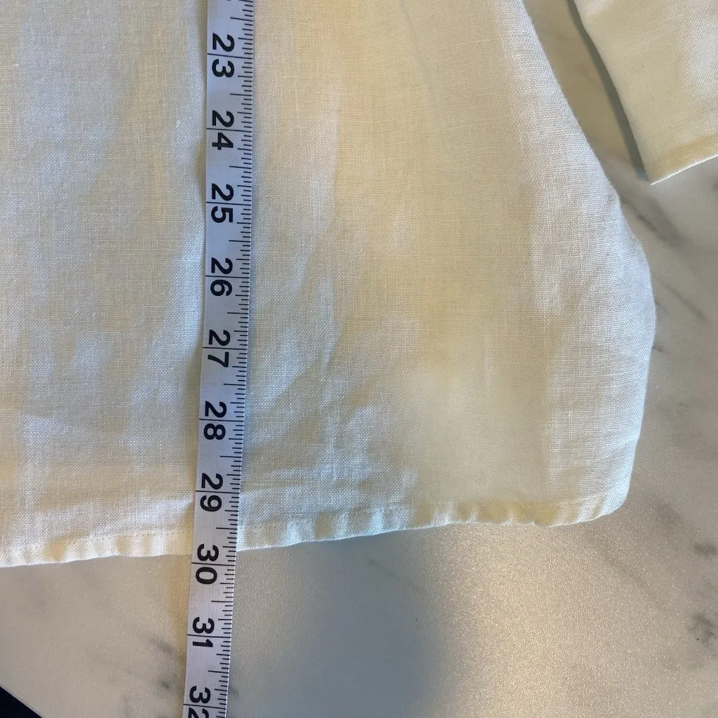 Elisabeth by‎ Liz Claiborne 100% Linen White Button Shirt Women’s 16 P Lagenlook - Image 8