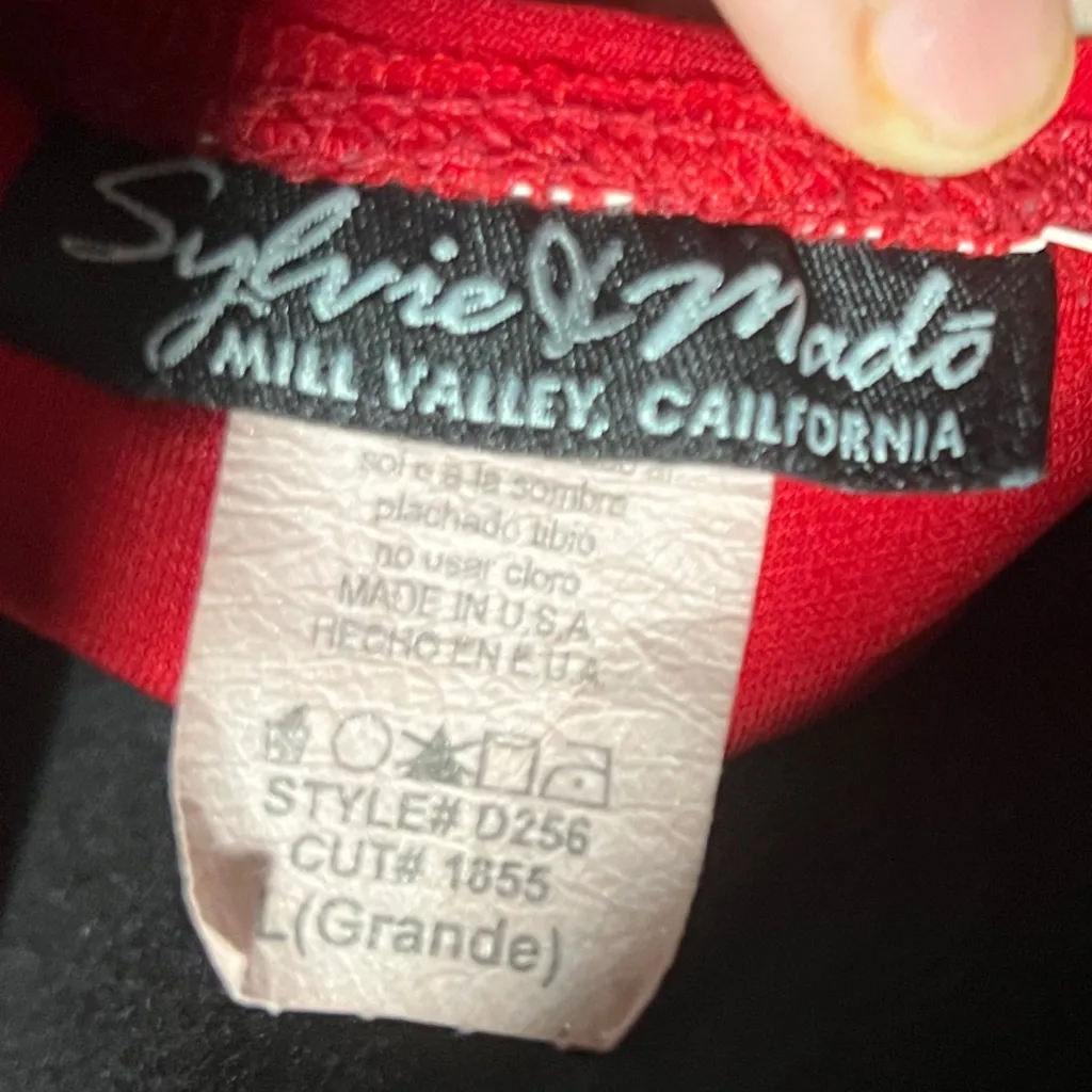 Sylvie & Madō Red Halter Midi Dress L Made in USA Size L - Image 4