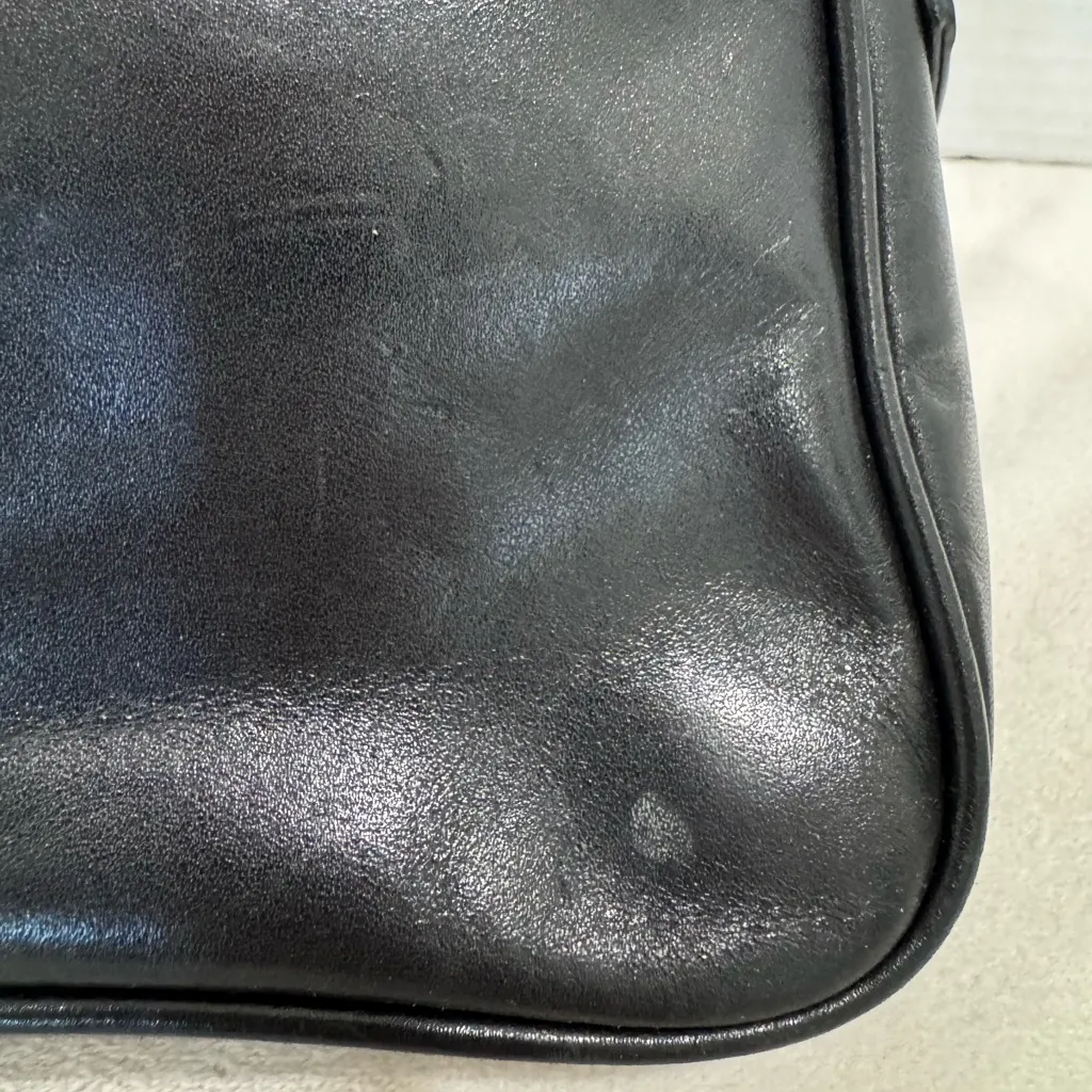 BCBG Max Azria Y2K 2000s Women’s All Black Leather Handbag Shoulder Purse Bag - Image 8