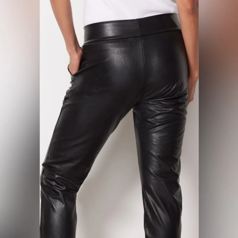 Commando  Faux Leather Black Jogger Pants Size XL NWT - Image 5