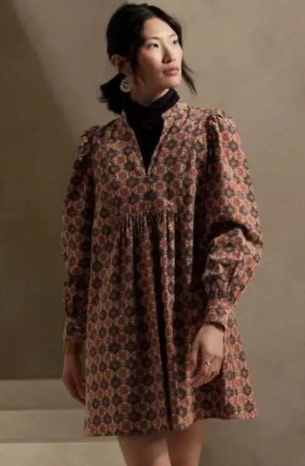 BANANA REPUBLIC FACTORY Solari Corduroy Mini Dress in Beechwood Preppy Navy Size S - Image 4