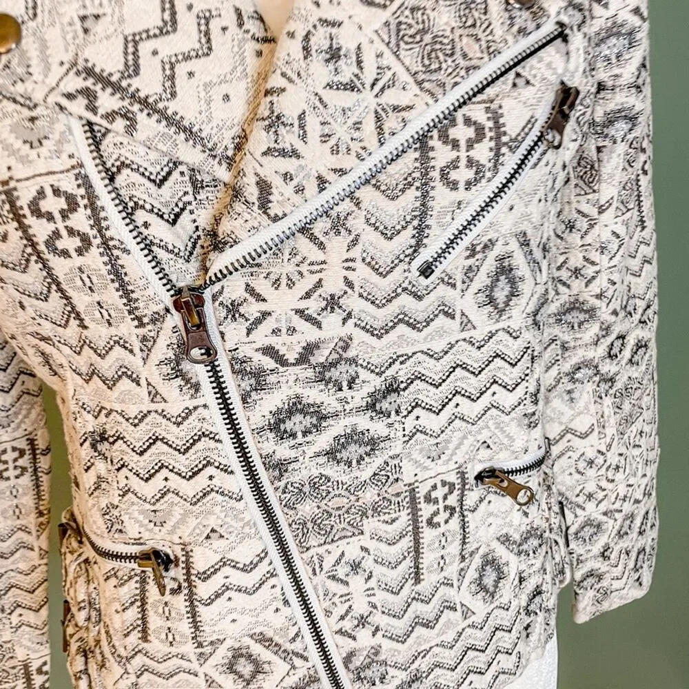 NEW with tags Capulet Metallic Tribal Print Moto Jacket Medium, MSRP $249 - Image 6