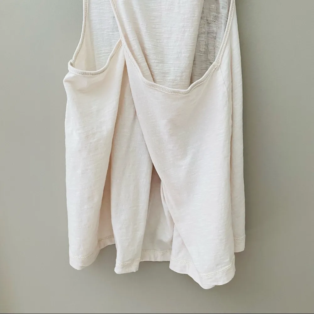 Pilcro by Anthro. Joshua Tree Twist-Back Tank Top Cream Sz Small - Image 11