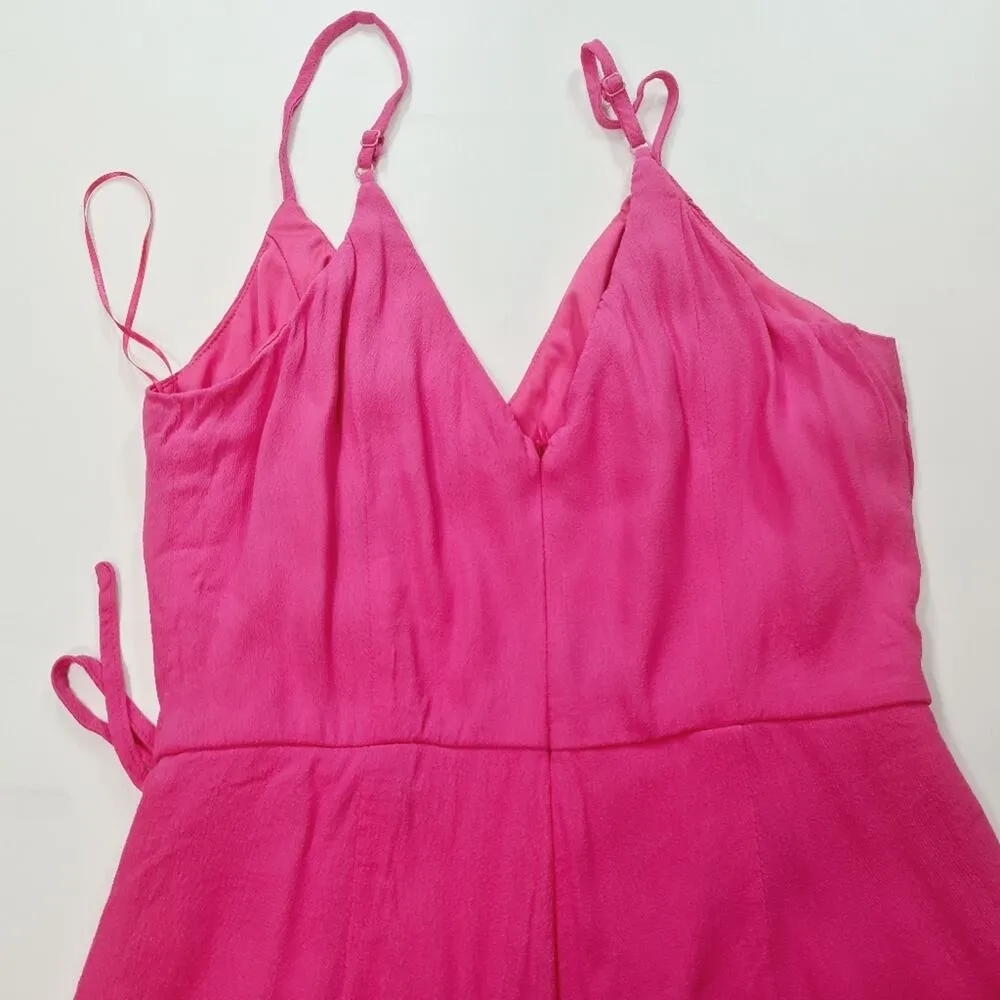 Superdown Karen Wrap Romper in Pink Medium - Image 9