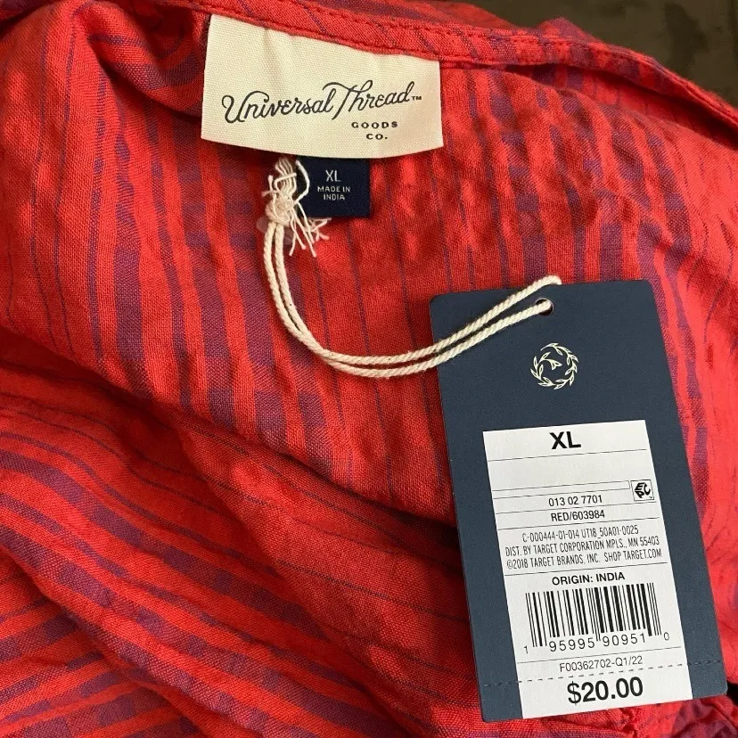 Universal Threads Universal Thread Red Flutter Women's Flutter Sleeveless Cropped Wrap Top XL - Image 6