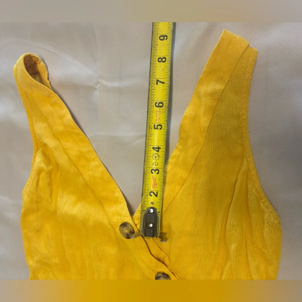 Wild Fable Yellow Gold Buttoned Sheath Midi‎ Dress - Image 11