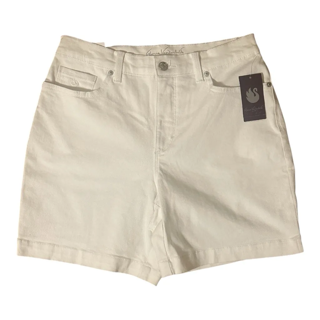 Gloria Vanderbilt Amanda Short Length Classic Rise White Denim Jean Shorts NWT - Image 5