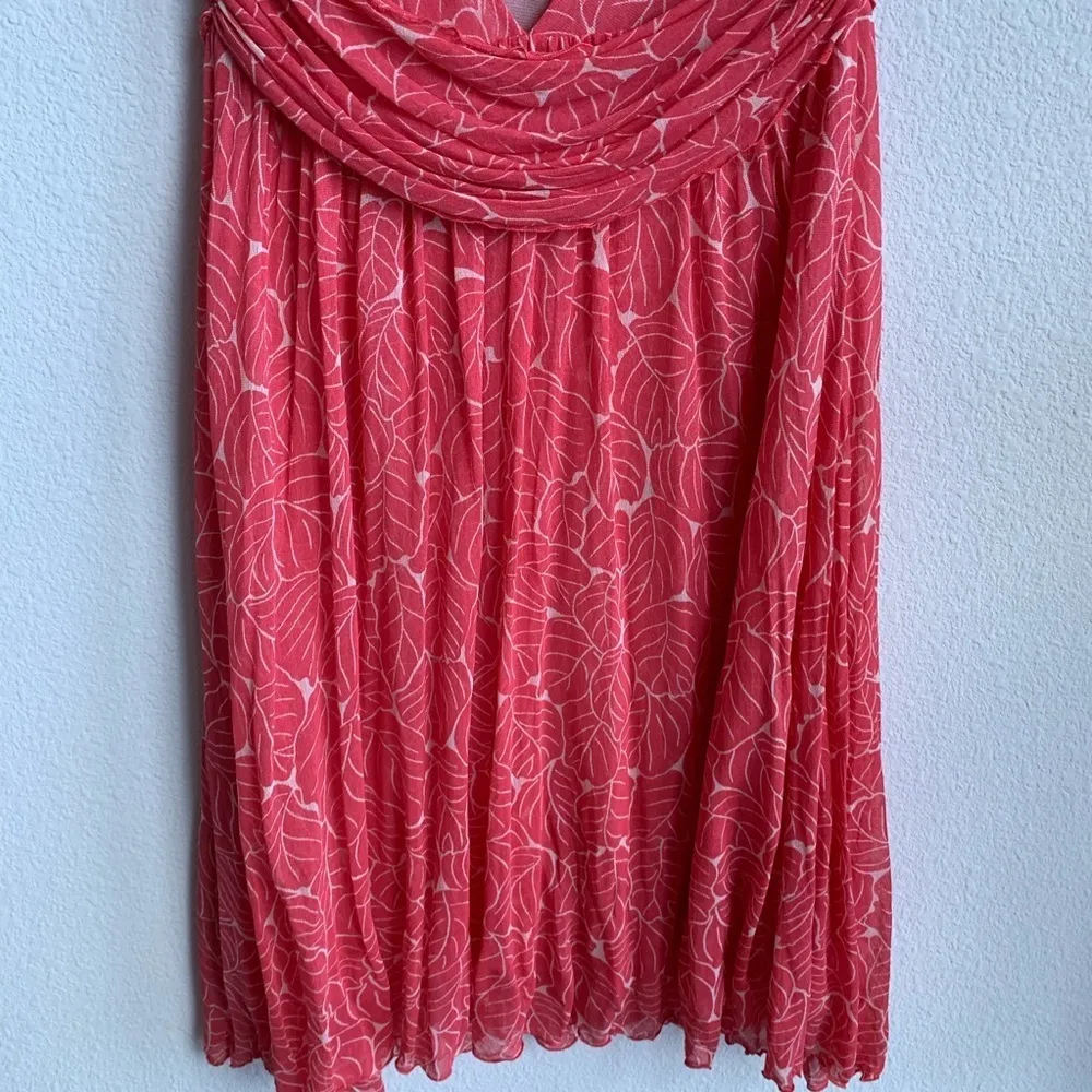 Diane Von Furstenberg Leaf Print Silk Glenn Dress 4 - Image 4