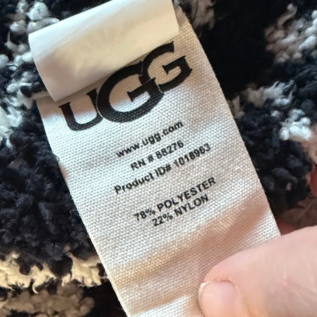 UGG Black and White Leopard Turtleneck Sweater - Image 3
