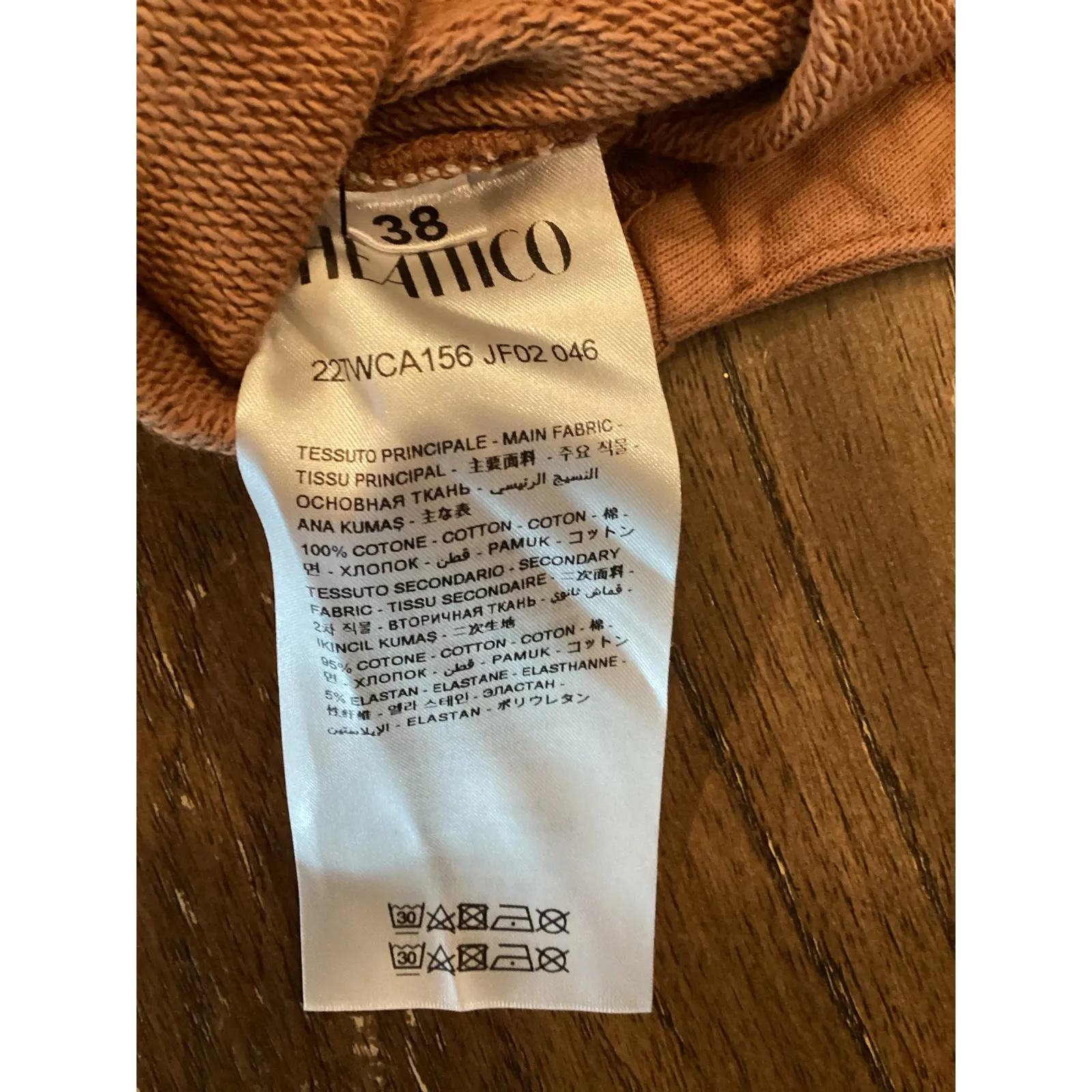 The Attico cotton long sleeve ombré brown zip sweatshirt mini dress size 38 XS 0 - Image 7