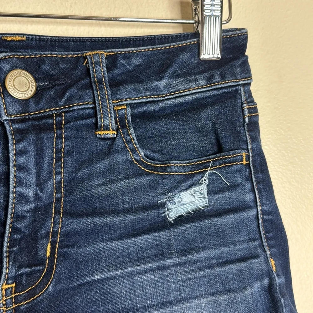 American eagle ladies hi rise super stretch jegging cutoff shorts distressed 4 - Image 3