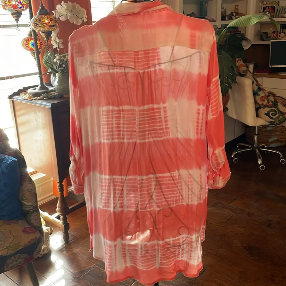 💗💗💗BOGOHO 💗💗💗Pink Tie Dye Button Up Top - Image 6