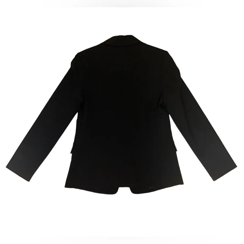 NEW AUTHENTIC St. John Wool Black and Gold Blazer Jacket Size 4 $1,495 - Image 3