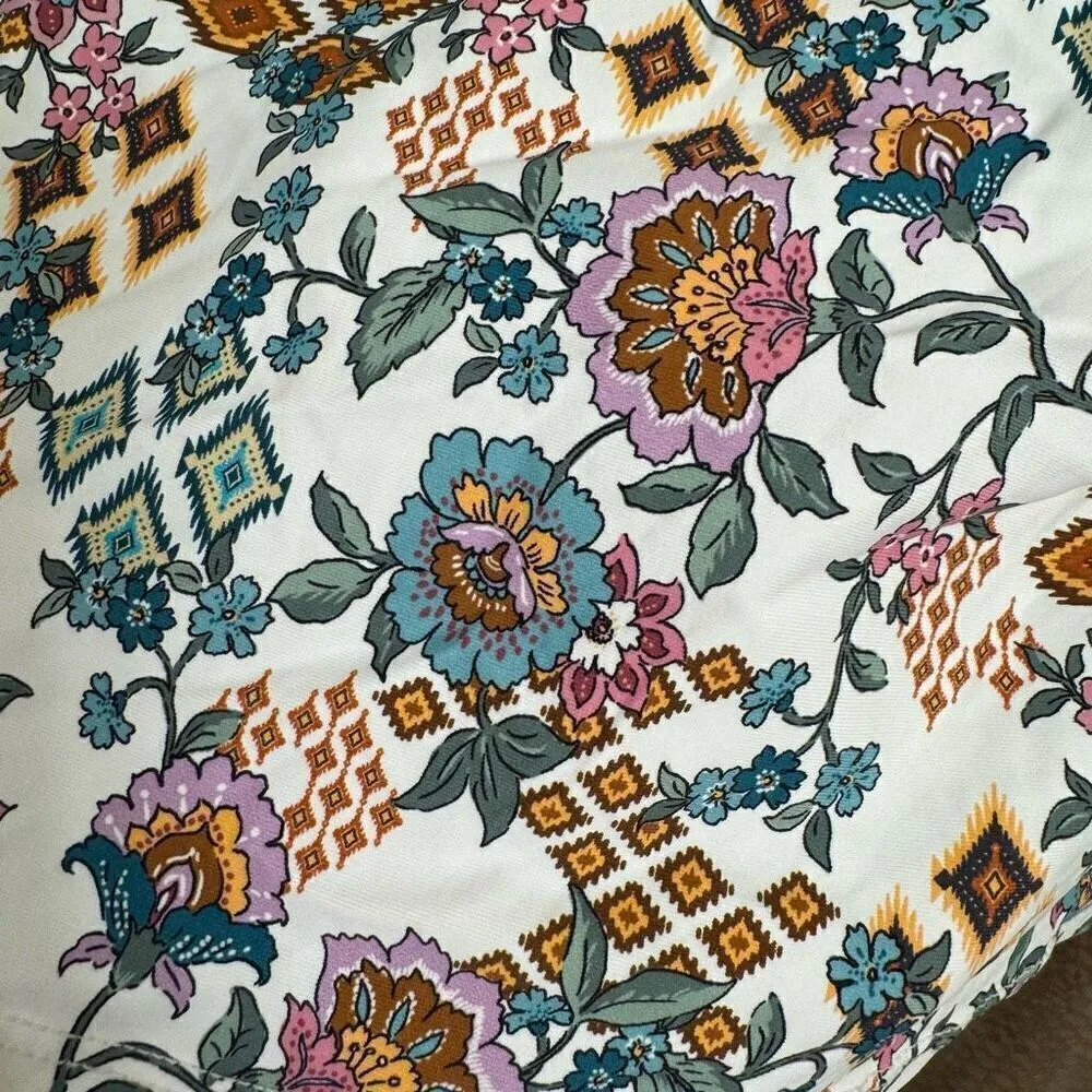 Freshwater Floral Grecian Cutout Tankini And Swim Bottoms Set Medium - Image 3