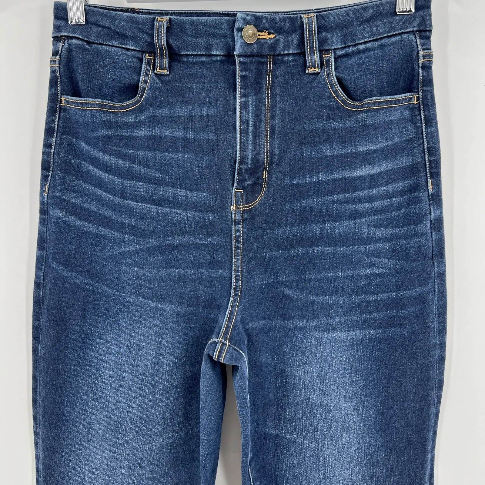 American Eagle Curvy Highest Rise Jegging Dark Wash Skinny Jeans Women's 10 Long - Image 3