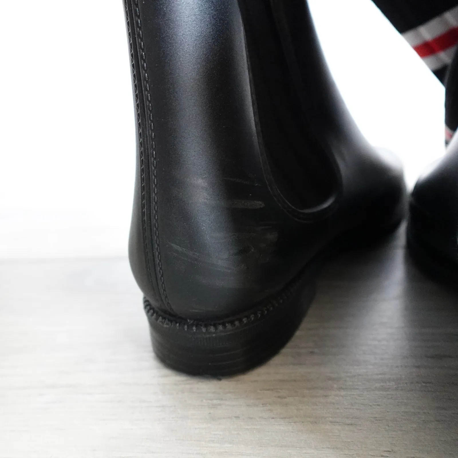 Givenchy Boots Thigh High Black Rubber Striped Sock - Image 13