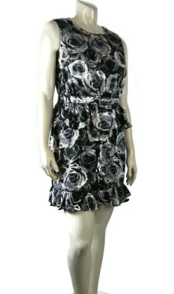 KATE YOUNG Floral Sleeveless Peplum 14 Dress - Image 3
