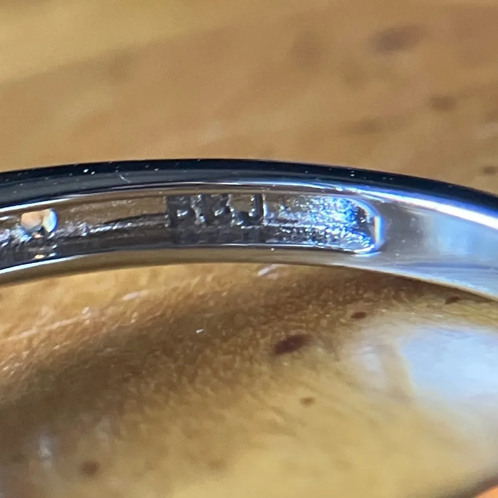 Sky Blue Topaz White Topaz Sterling Silver Ring Size 8.75 - Image 6