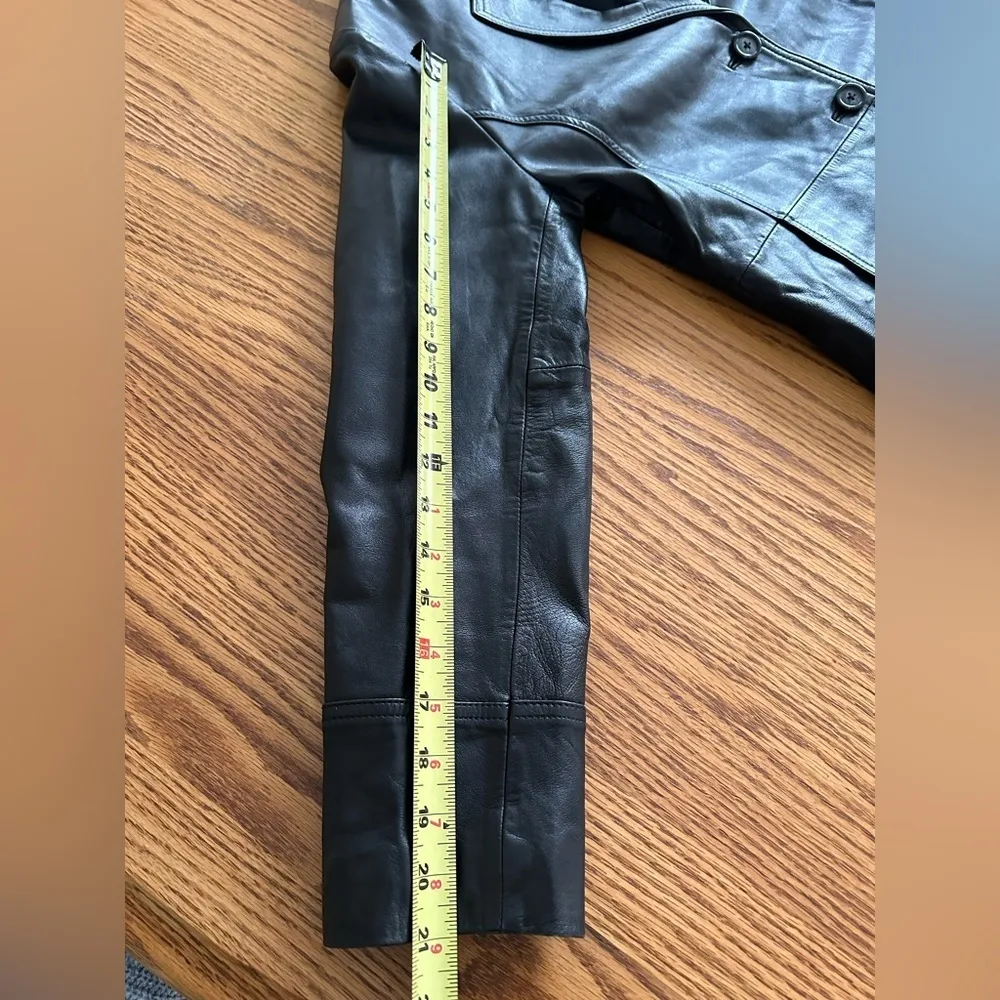 Studio Works Outer Wear Black Leather Jacket Sz Small - Image 10