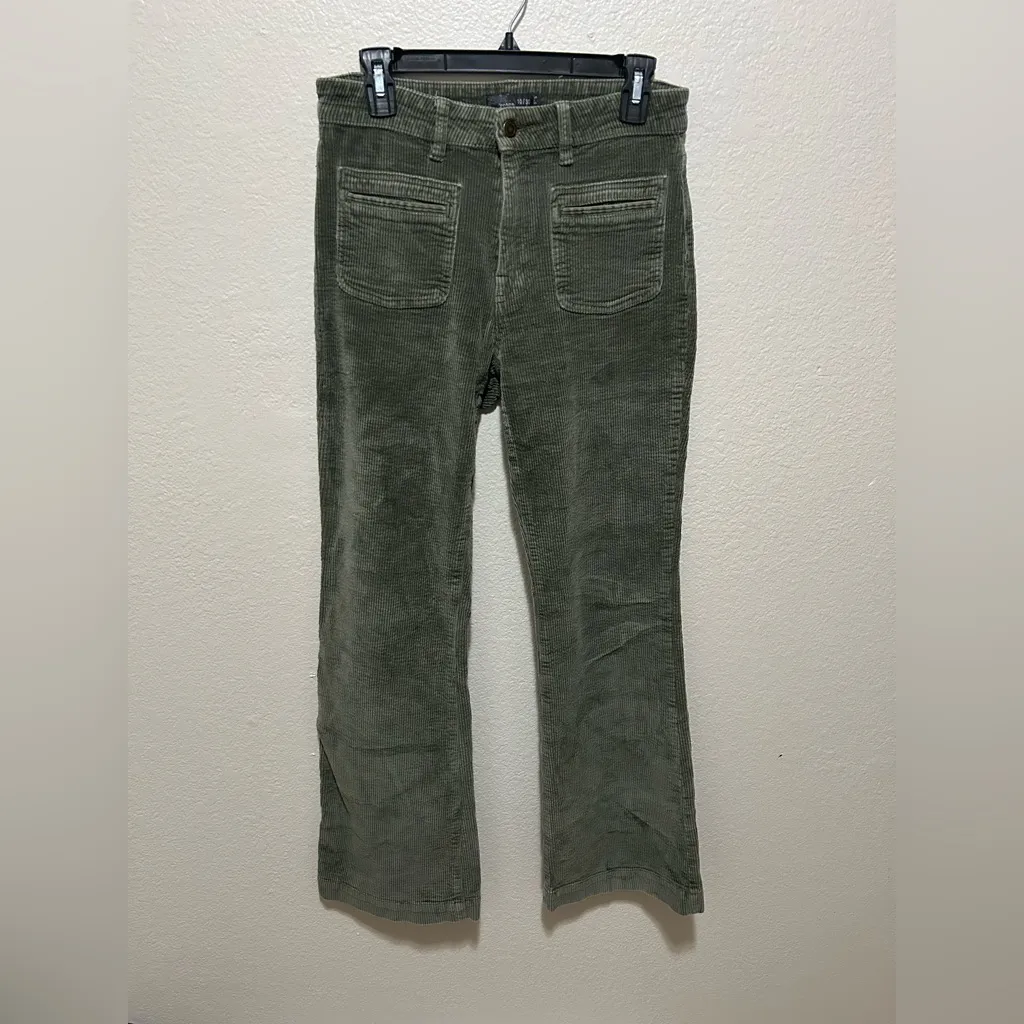 Prana Traps Corduroy Pants Forest Green Size 10 Organic Cotton Bootcut - Image 4