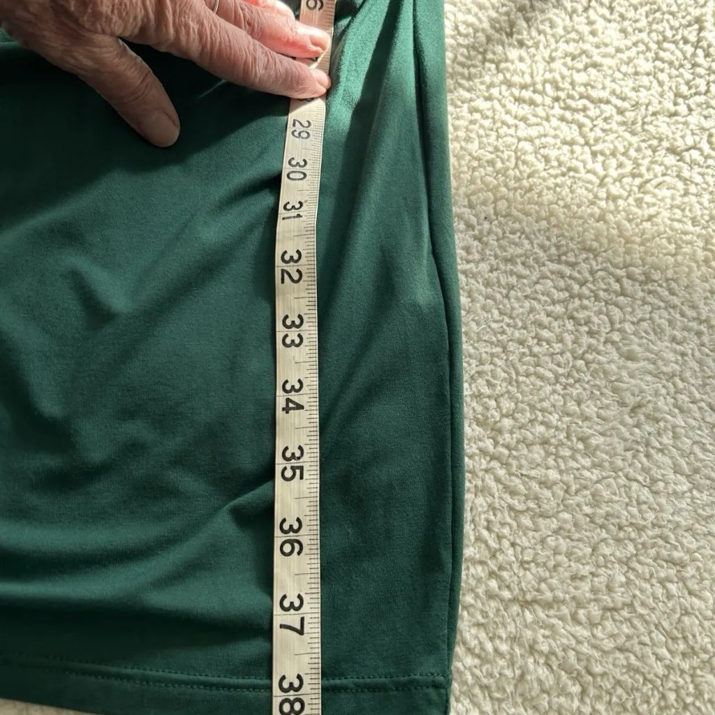 Women’s Side Ruched Jersey Knit Tank Body Con Dress Green Size M Size M - Image 8