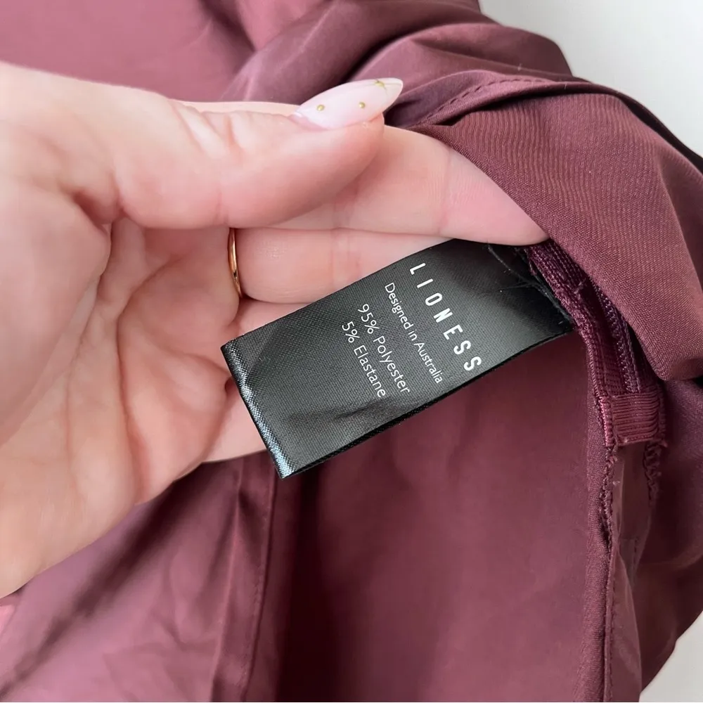 Lioness Original Sin Garnet Satin Cowl Neck Mini Dress XL - Image 14