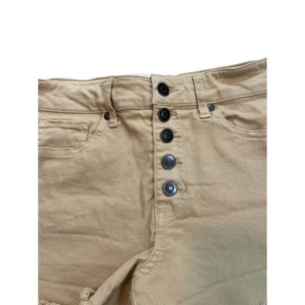 Altar'd State Cut Off Button Fly Jean Shorts Womens Size 27/5 Mustard Wash Denim - Image 4