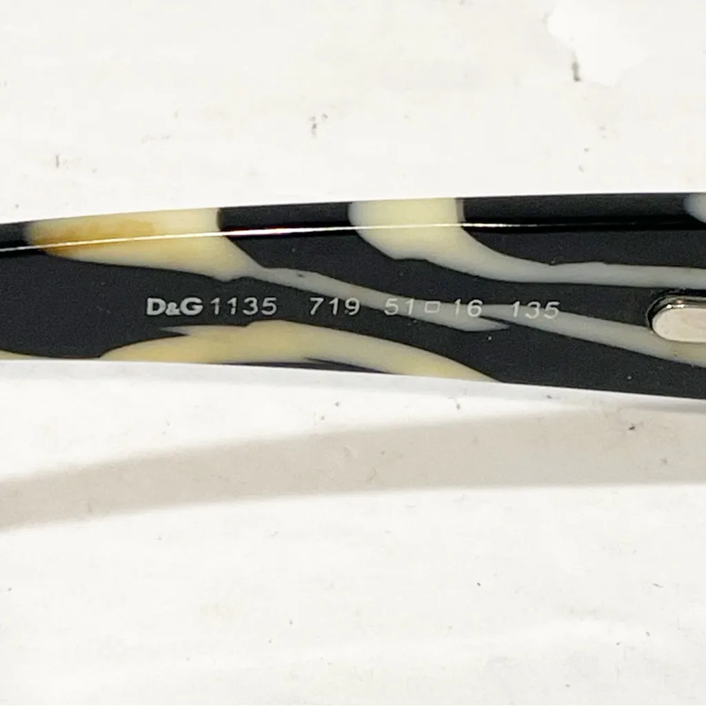 Dolce & Gabbana Eyeglasses D&G1135 719 Unisex Optical Frame‎ Animal Print Zebra - Image 4