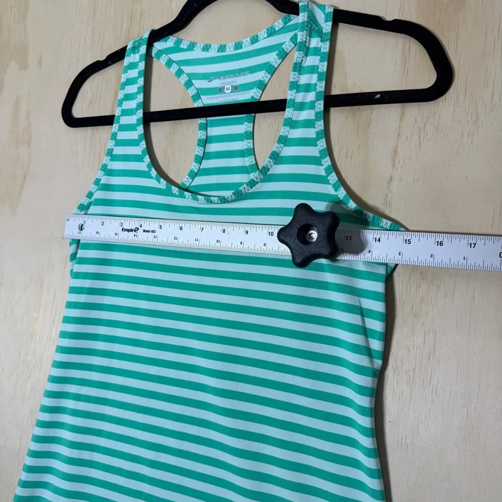 Brooks Women’s Striped Racerback Running Tank Top Size M – - Image 4