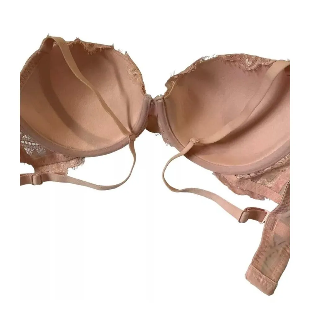 La Senza Diva Bra Peach Lace Multiway Strap Women's Size 32DD | 10D-771 - Image 3