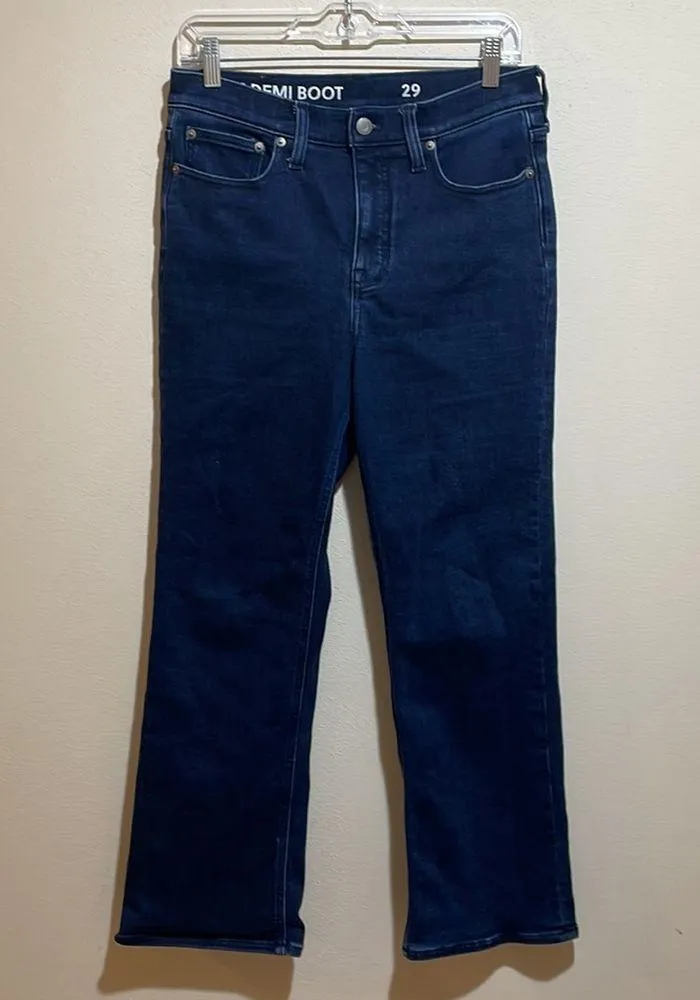 J. Crew Slim Demi Boot Brushed-back Denim Jeans in Rinse Wash Size 29 - Image 5