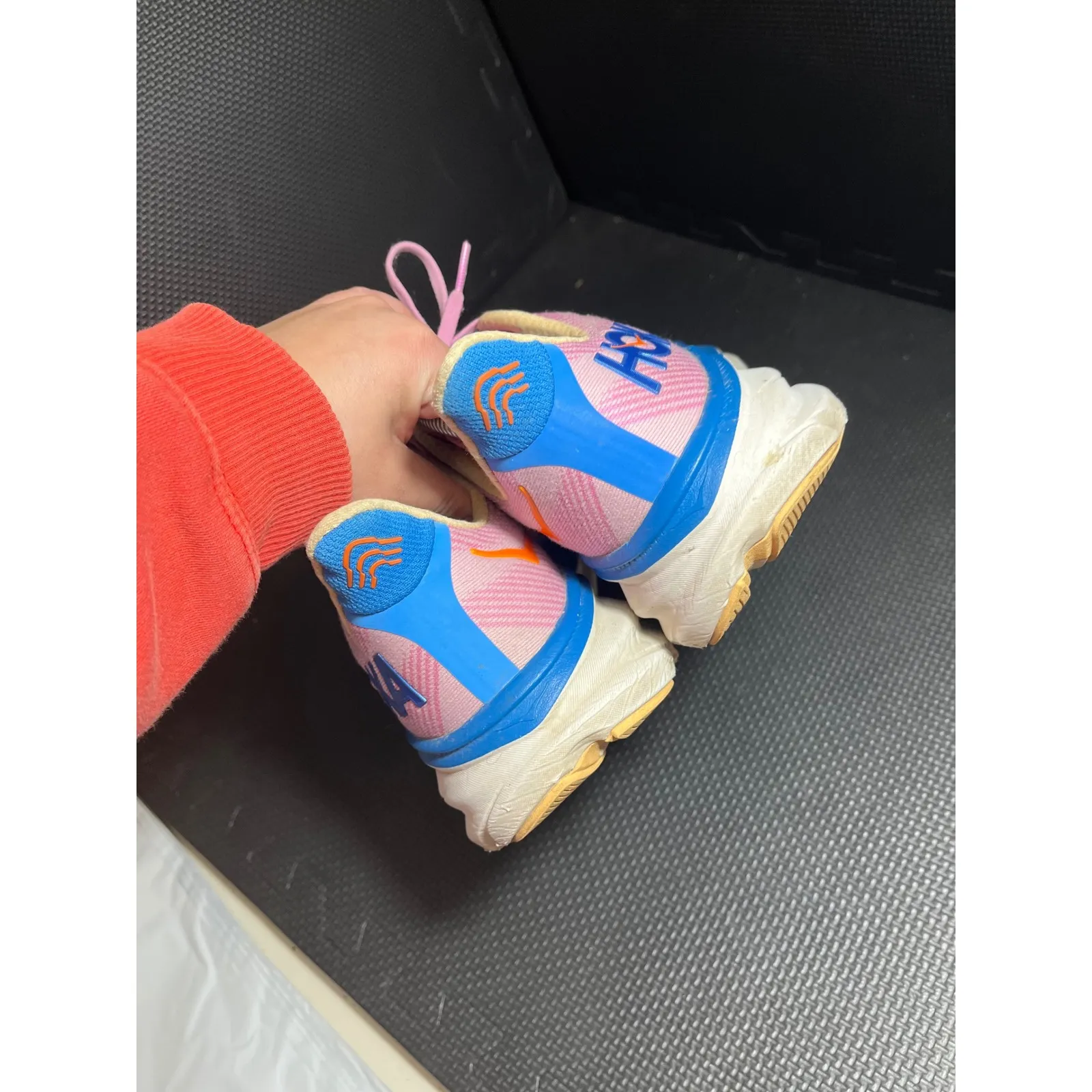 Hoka One One Clifton 9 Womens Size 11 B Shoes Pink Blue Athletic Sneakers - Image 6