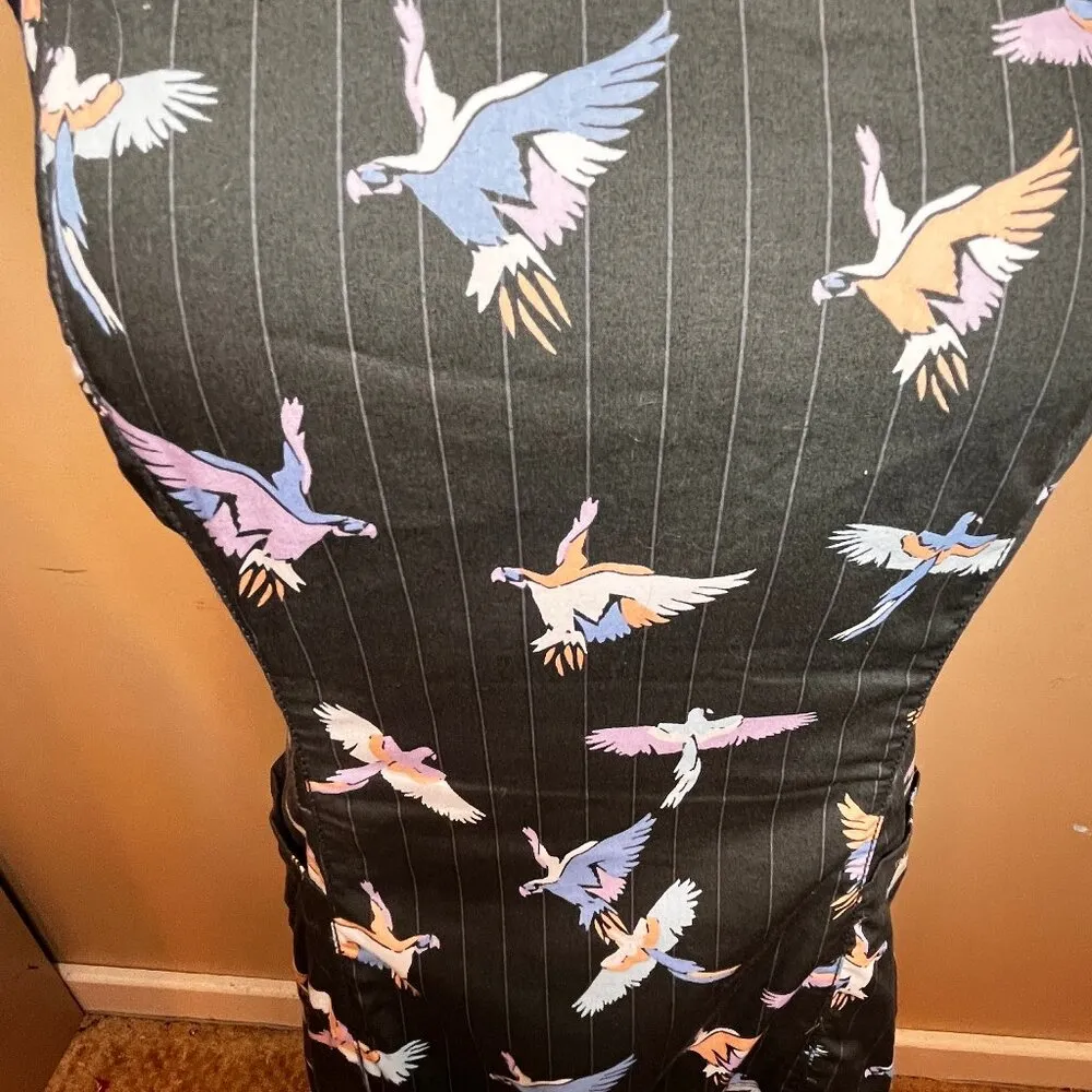 Free People Midi Dress Parrot Size 6 Sunshine of Your Love Printed A-Line Dress - Image 7