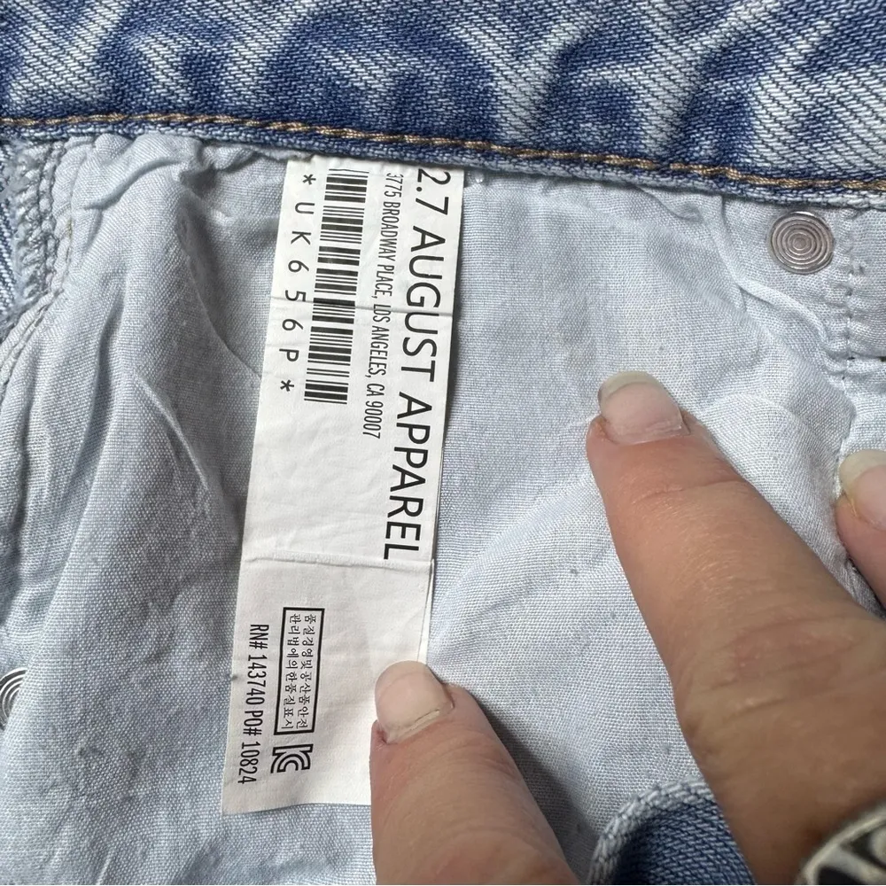 English Factory Anthropologie Ripped Knee Mom Jeans High Waist‎  Denim - Image 5