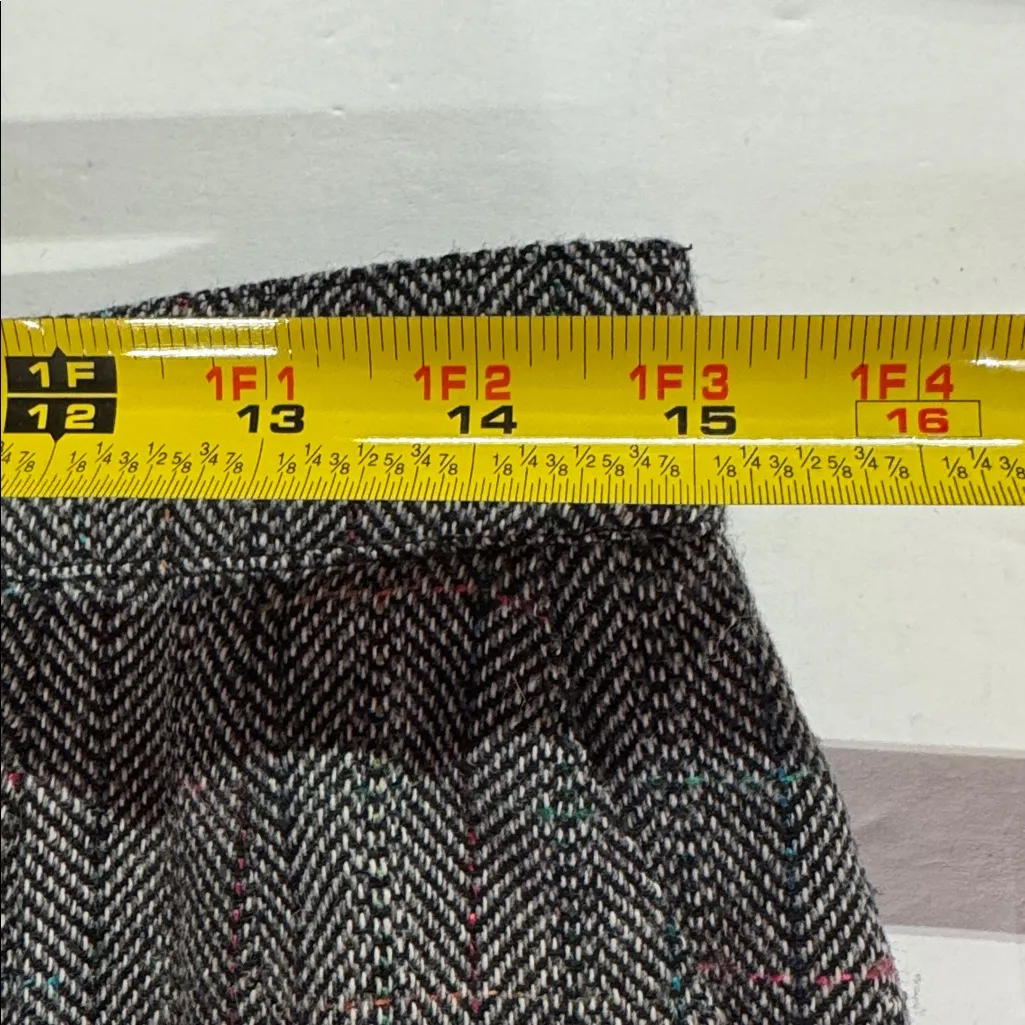 Norton McNaughton Multicolor Tweed pencil Skirt knee length 14 vintage wool - Image 9