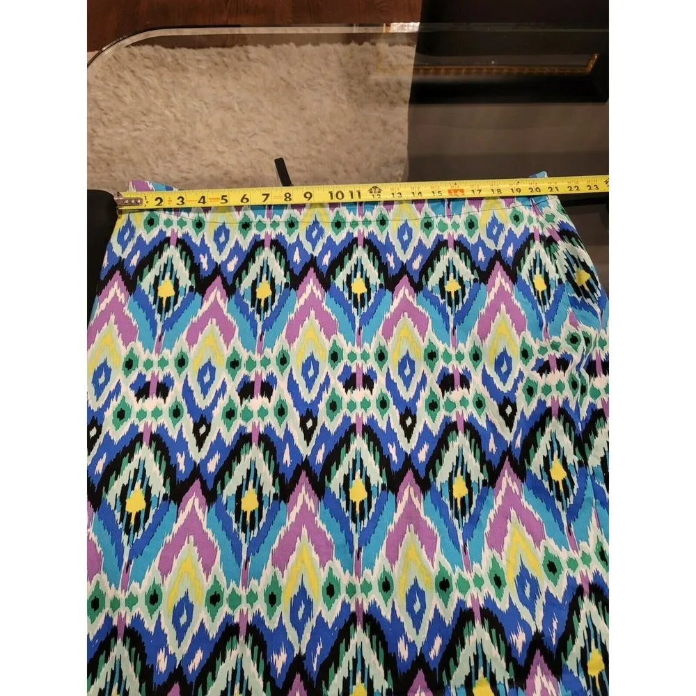 Jones New York Stretch Women Multicolor Cotton Blend Knee Length Skirt Size 18W - Image 6