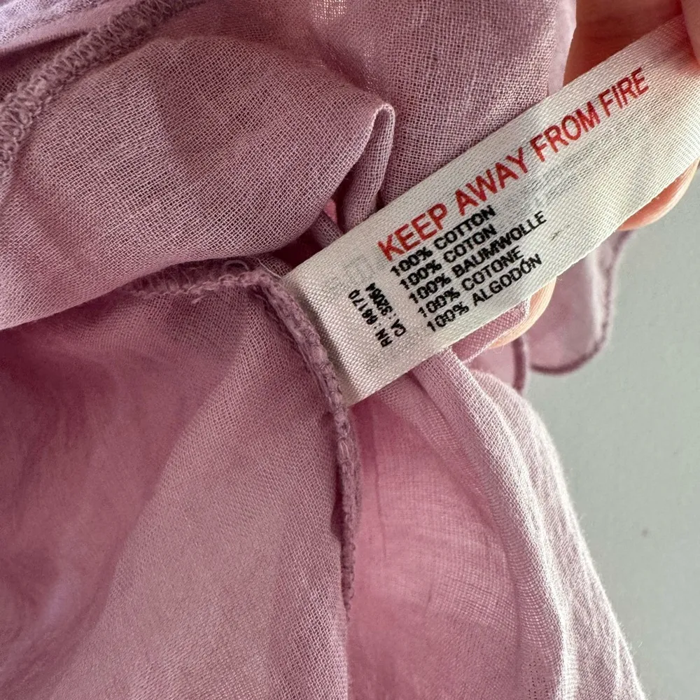 New Free People Daydreamer Ruffle Semisheer Cotton Pajama top XS - Image 6