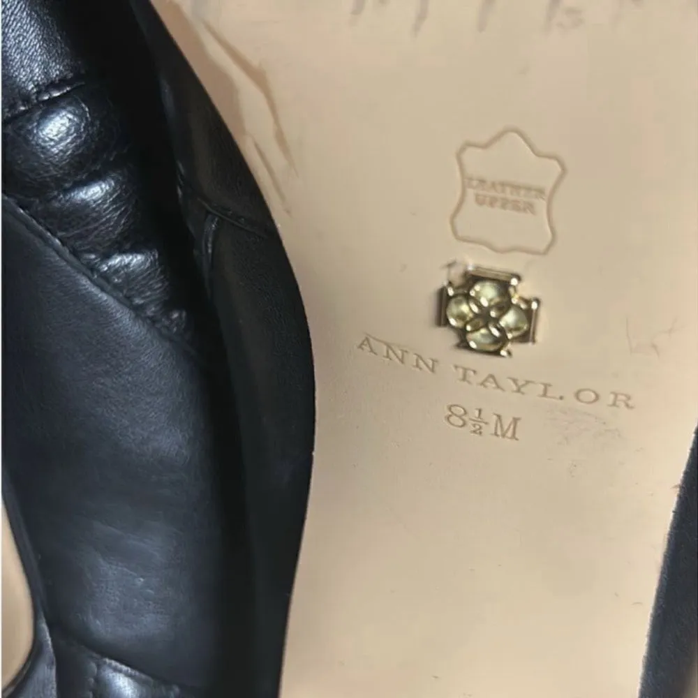 Ann Taylor Black Leather Ankle Booties(Size 8.5M) - Image 7