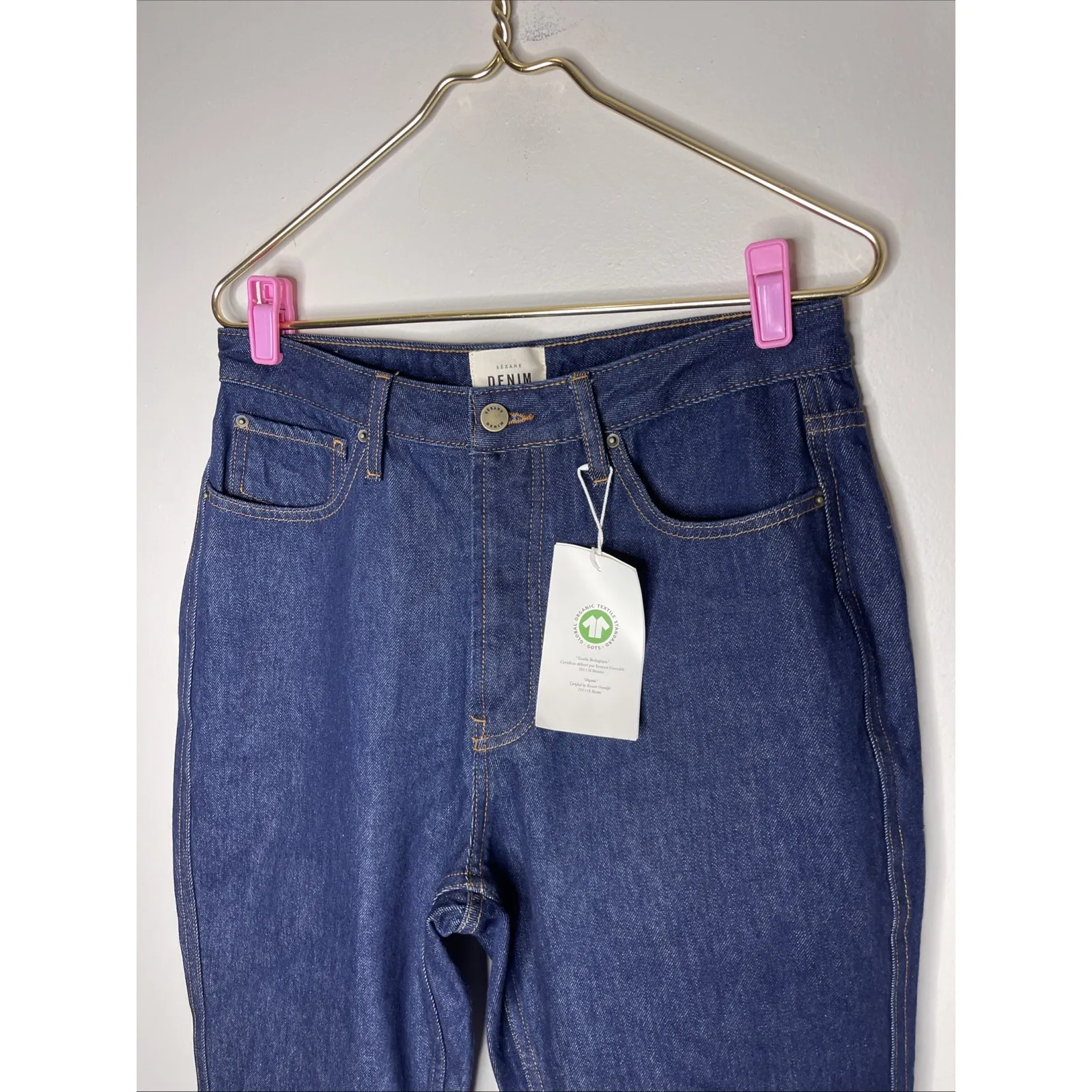 New‎ Sezane Brut Sexy Jeans in Indigo Size 33 - Image 3