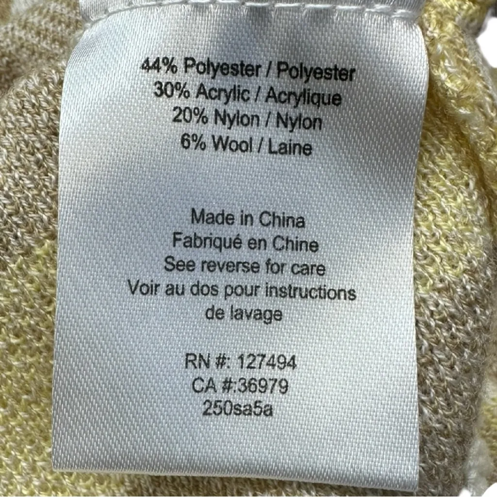 heartloom NWT Yellow Argyle Sweater Cardigan Size L - Image 8