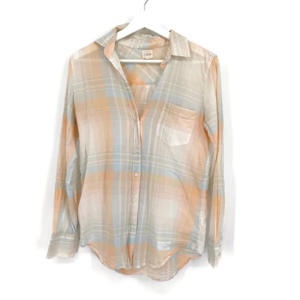 J. Crew The Perfect Shirt Plaid Button - Image 6